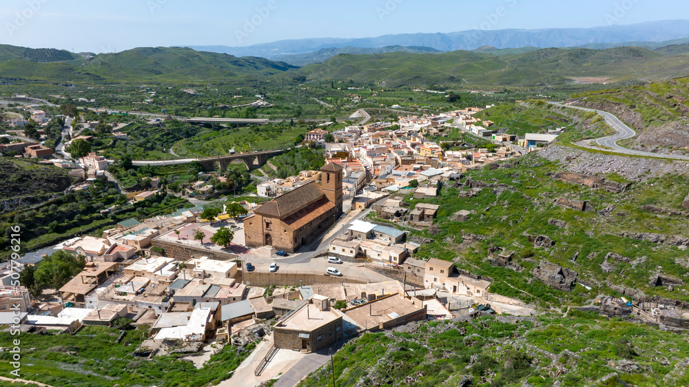 Obraz premium vistas del municipio de Gérgal en la provincia de Almería, España