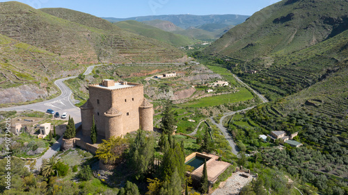 vista del castillo de Gérgal en la provincia de Almería, España