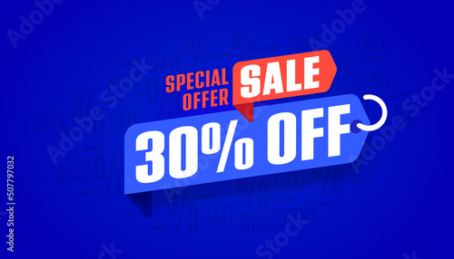 30 percent off special offer promotion banner