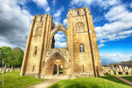 Elgin Cathedral in the north east of Scotland is a majestic ruin dating back to the 13th century with a dramatic history, the Lantern of the North. photo