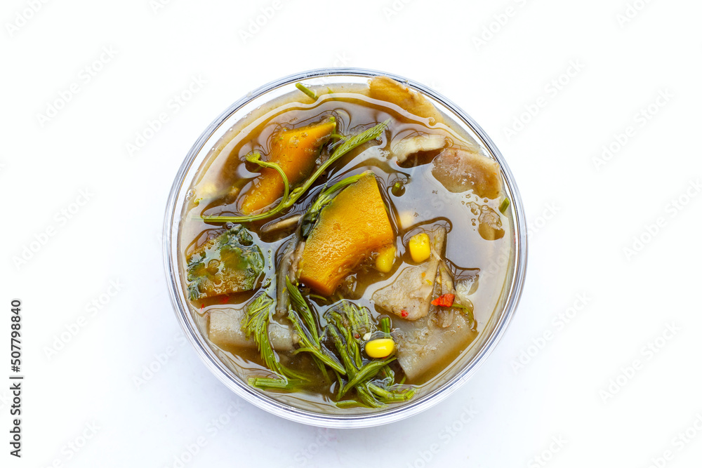 Curry bamboo shoot and pumpkin with acacia pennata Curry bamboo shoot and pumpkin with acacia pennata