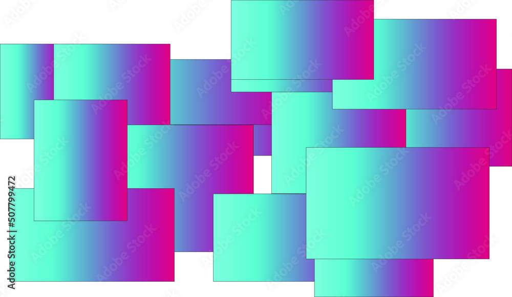Abstract illustration of blue and purple color square