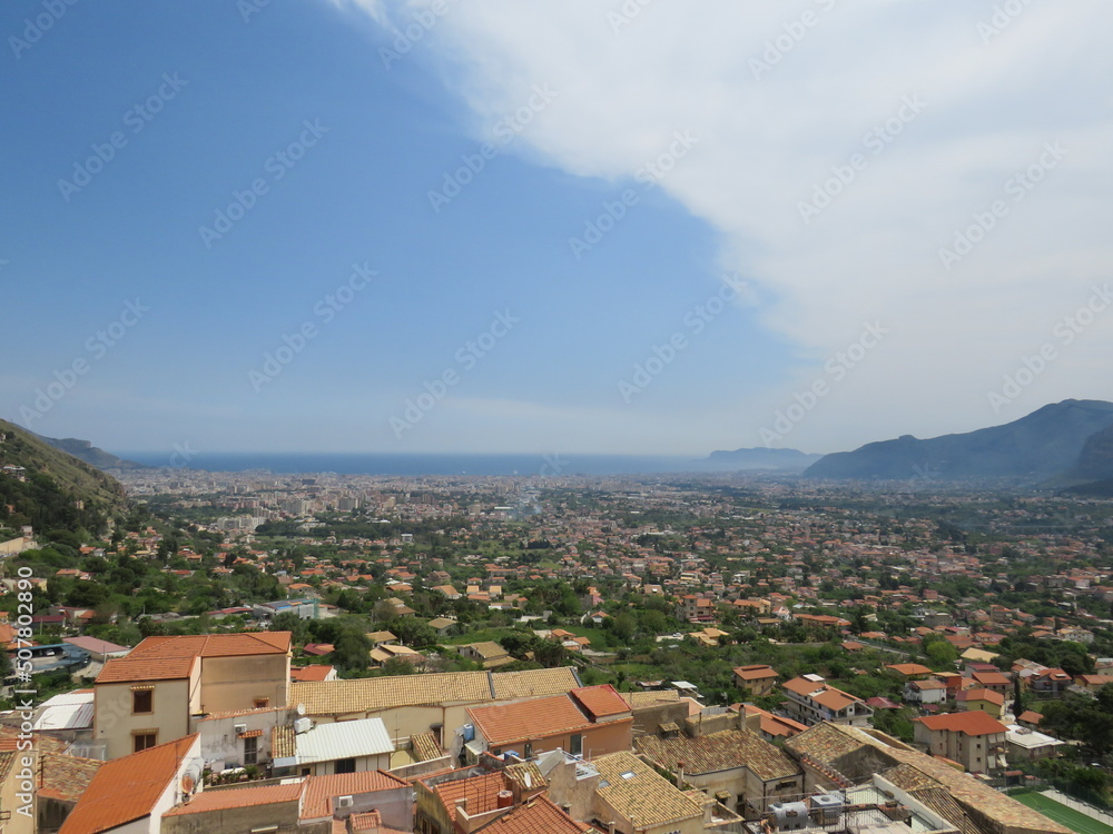 panorama da Monreale, Palermo, Sicilia, Italia