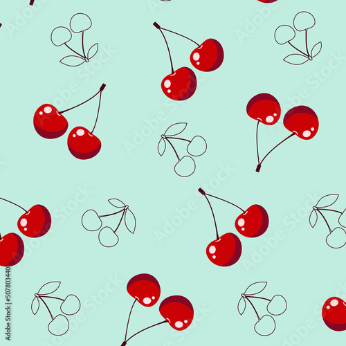Pattern with cherries
