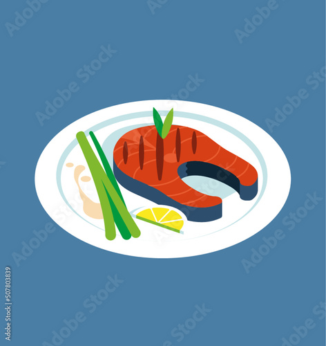 Fish filet dish