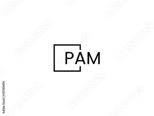 PAM letter initial logo design vector illustration