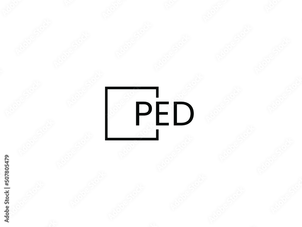 Fototapeta premium PED Letter Initial Logo Design Vector Illustration