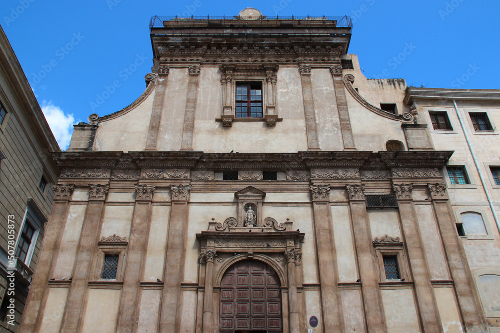 Obraz premium baroque church (st catherine) in palermo in sicily (italy)