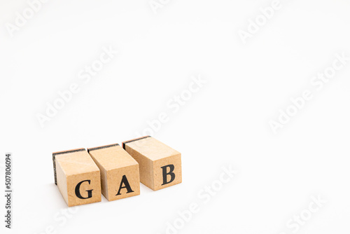 英単語　木ブロック　Word　GAB