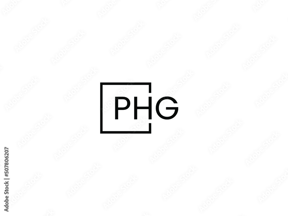 Obraz premium PHG Letter Initial Logo Design Vector Illustration