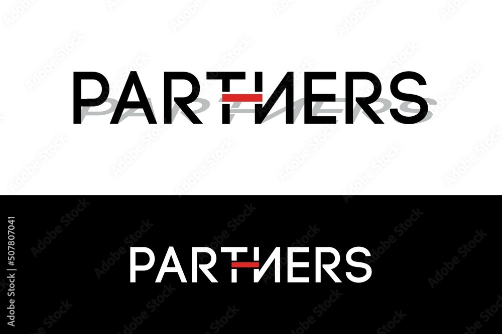 Fototapeta premium Partners Partner typography Wordmark logo design