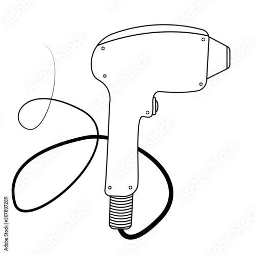 diode epilator, photoepilator, electric epilator, epilator with intense pulsed light, vector, gets rid of body hair, apparatus for destroying hair follicles