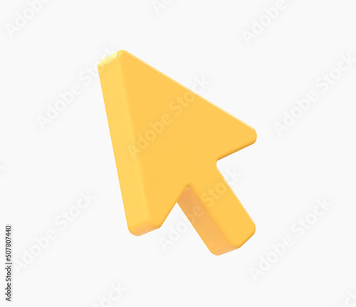 3d Realistic Mouse cursor vector illustration
