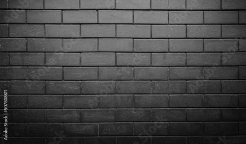 Abstract Black brick wall texture for pattern background for design.  Design Element.