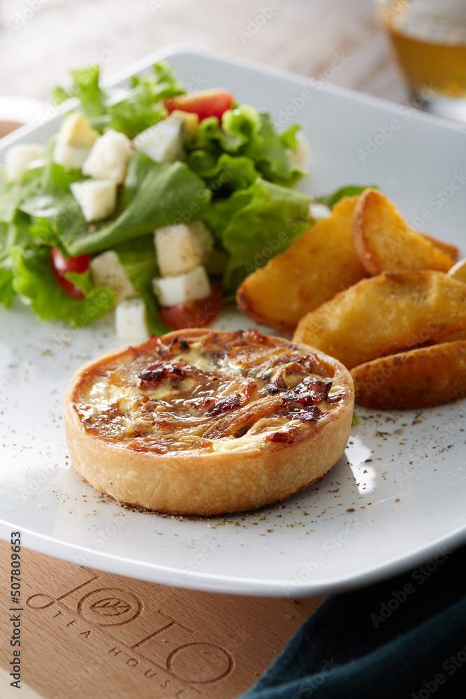 Closeup of Beef tart, delicious breakfast Closeup of Beef tart, delicious breakfast