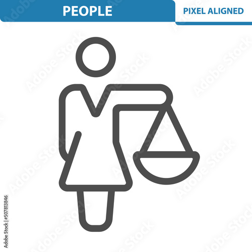 People Icon. Woman, Juror, Justice