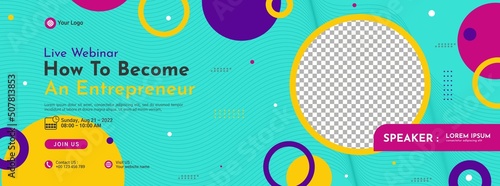 Business conference banner template design for webinar, marketing, online class program, etc