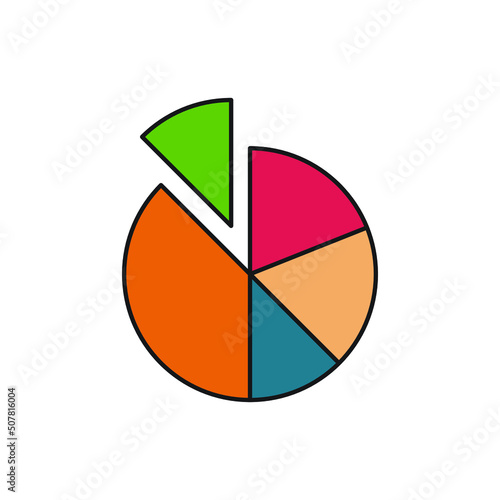 Graph vector for website symbol icon presentation