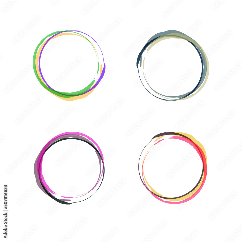 Circle banner set stock illustration on white background. Circle banner set stock illustration on white background.