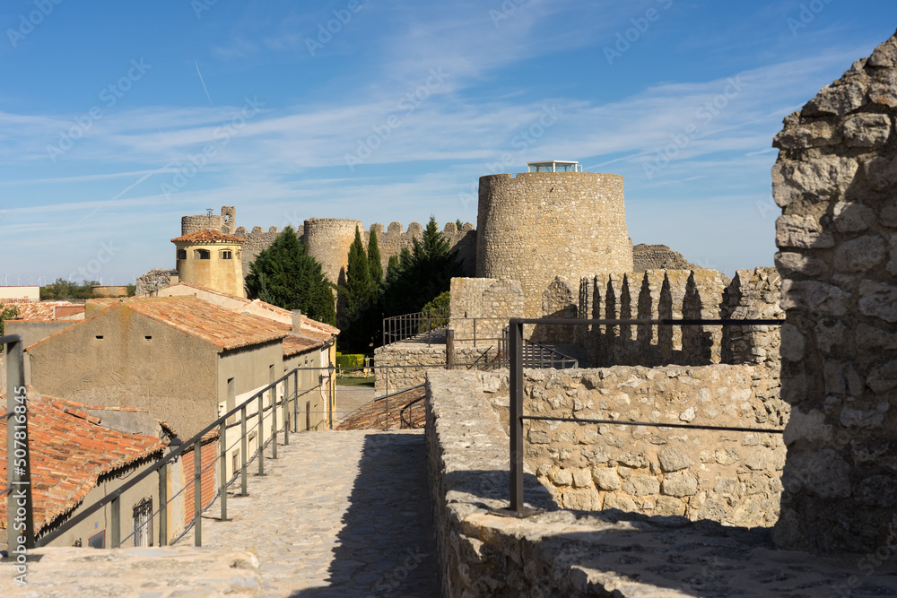 Way above the walls of Uruena. Valladolid, Spain
