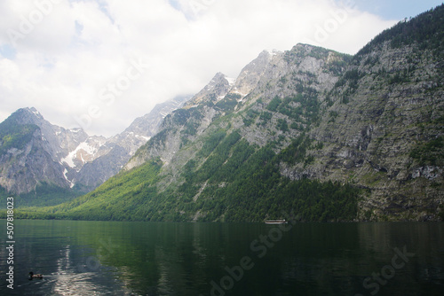 Obersee lake near Konigsee  Bavaria  Germany