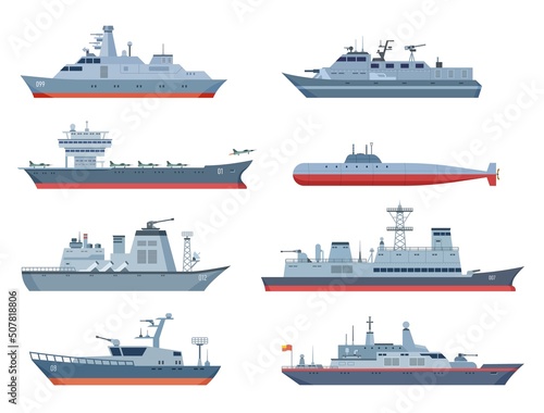 Leinwand Poster Military boats