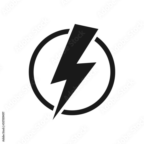 Lightning isolated icon. Electric bolt flash icon. Vector illustration.