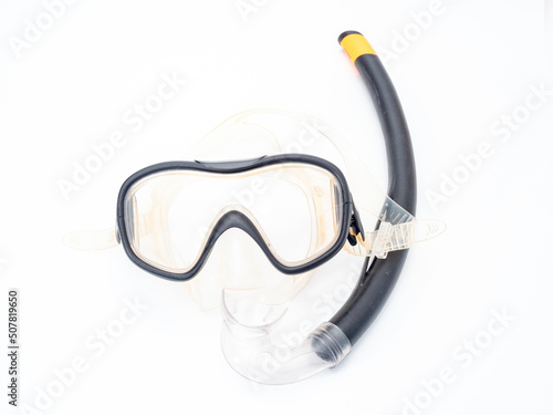 Diving mask on a white background. Diving mask.
