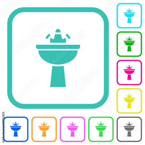 Sink vivid colored flat icons