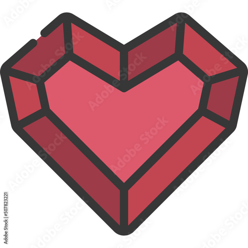 Heart Shaped Gem Icon