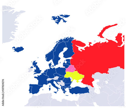 NATO OTAN Sweden, Finland, and Ukraine vs Russia and Belarus	