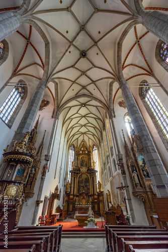Church of St. Vita, Gothic three-nave building, Cesky Krumlov, Czech Republic © Richard Semik