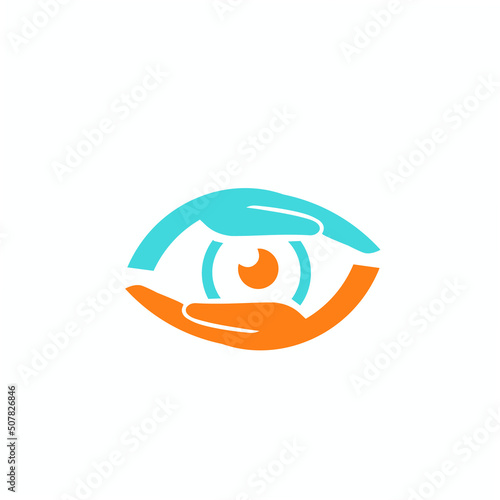 Branding identity corporate eye care vector logo design.
