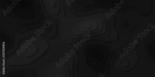 Abstract paper cut abstract Black background with geometric shapes and place for text. Vector illustration . minimal and dark mood tones with 3d rendering. Background in paper style in this design .
