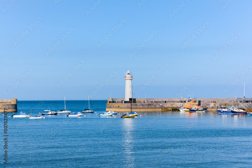 View of the lighthouse of Donaghadee, Northern Ireland,United Kingdom
