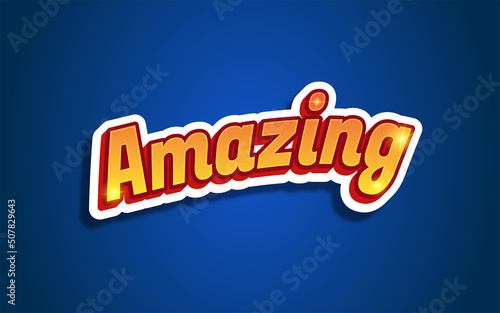 Amazing 3d text effect template premium style