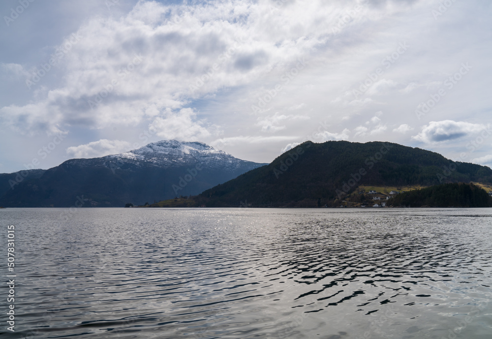 A view of Erfiord in Erfjord, a former municipality in the Rogaland County of Norway. A view of Erfiord in Erfjord, a former municipality in the Rogaland County of Norway.