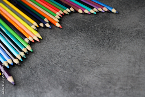 pencils on a white background