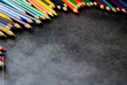 pencils on a table