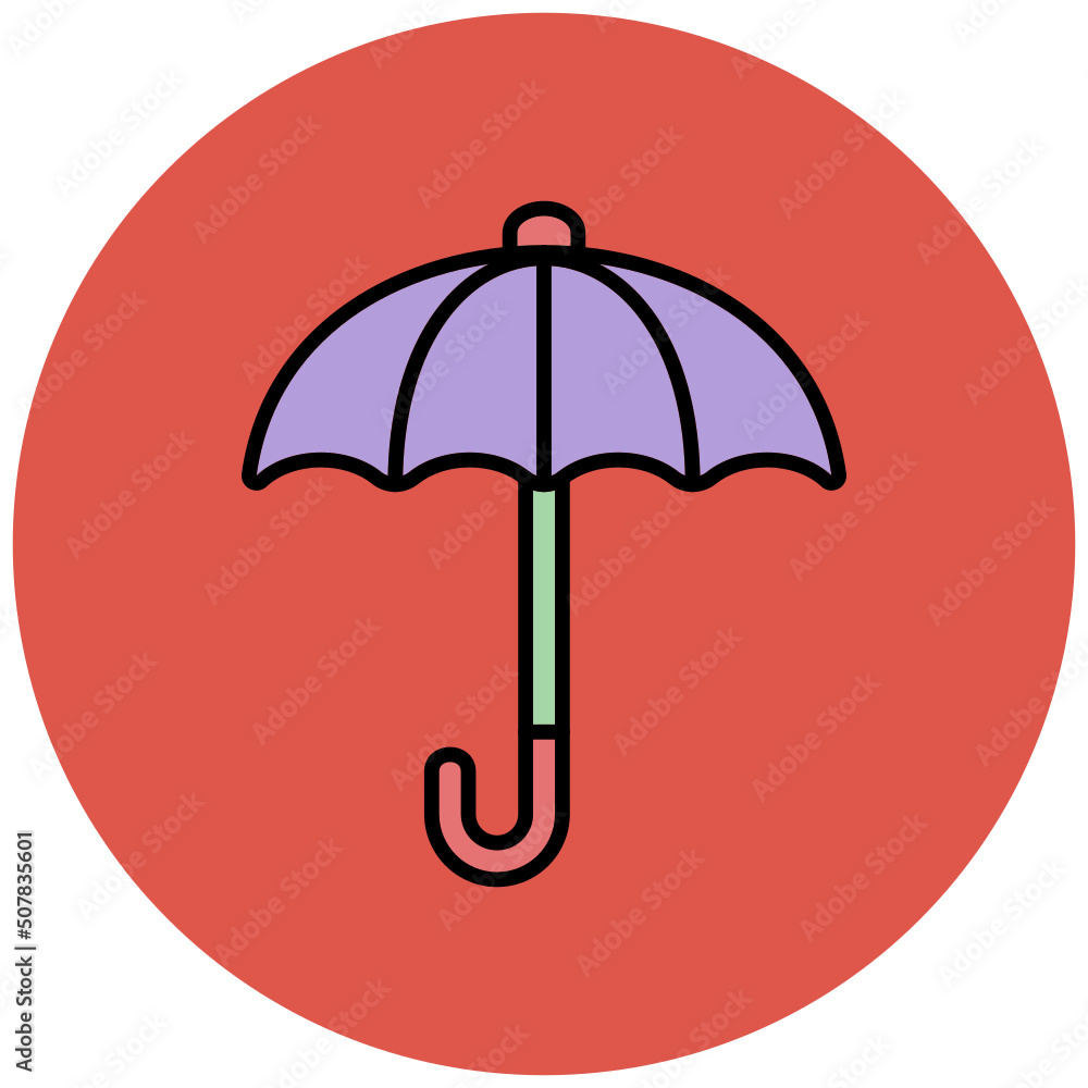 Sun Umbrella Icon Sun Umbrella Icon