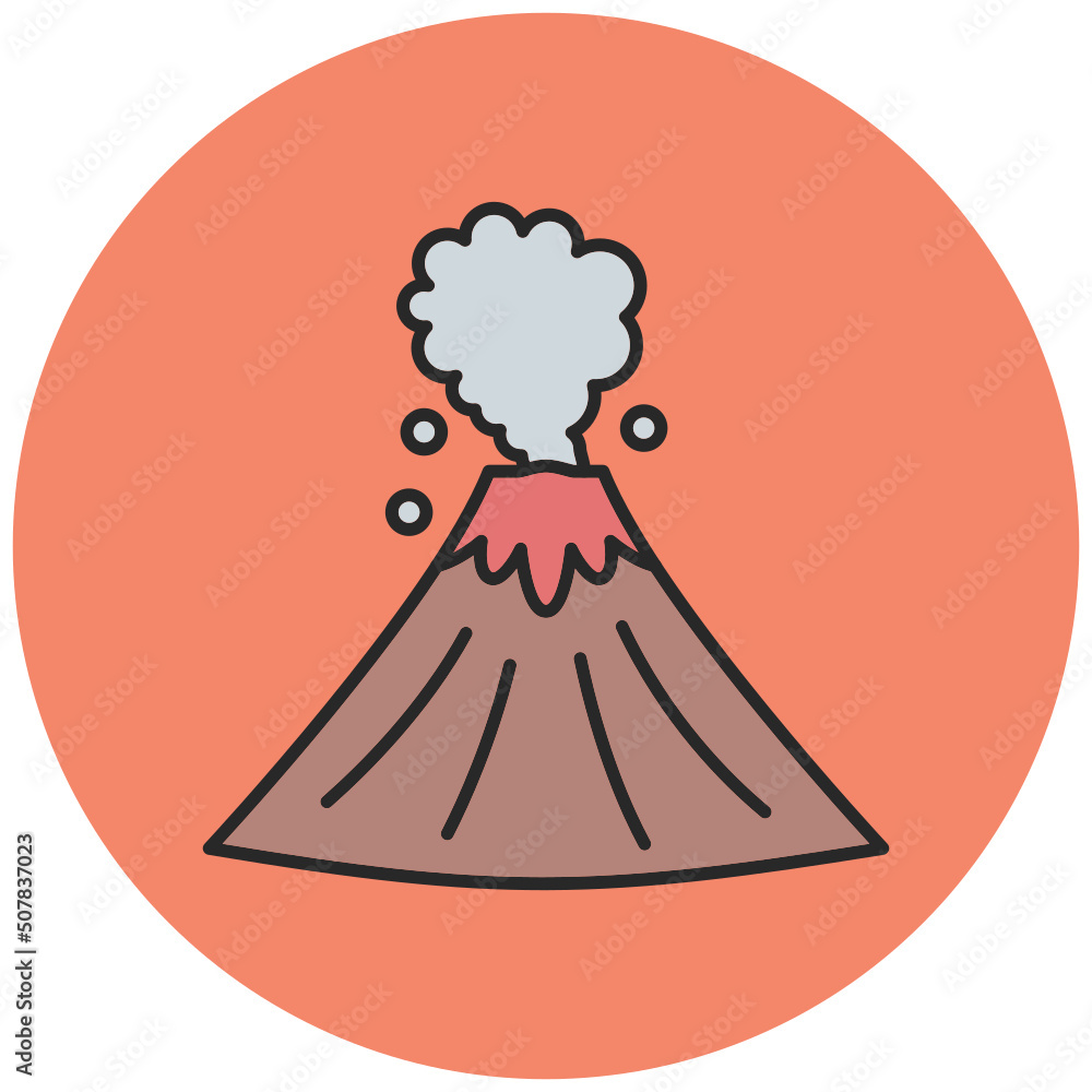 Obraz premium Volcano Icon