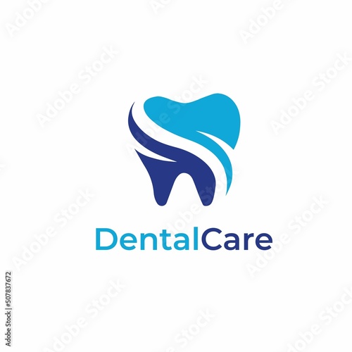 Dental care symbol logo template