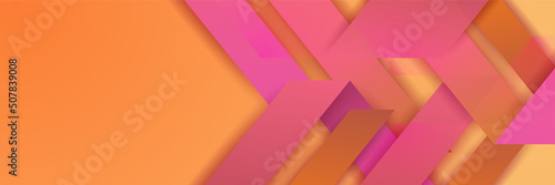 Orange abstract banner background