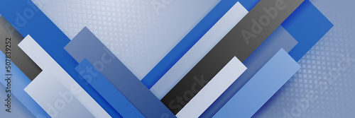 Blue and black abstract banner background