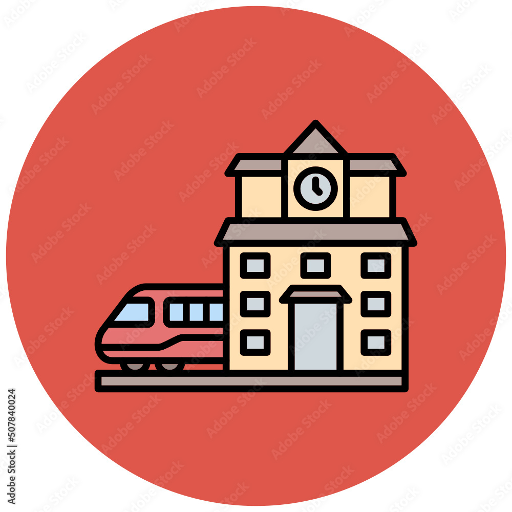 Train Station Icon Train Station Icon