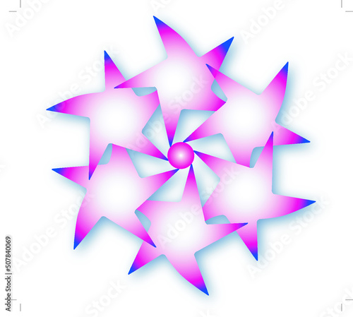 Decor z gwiazdek magenta