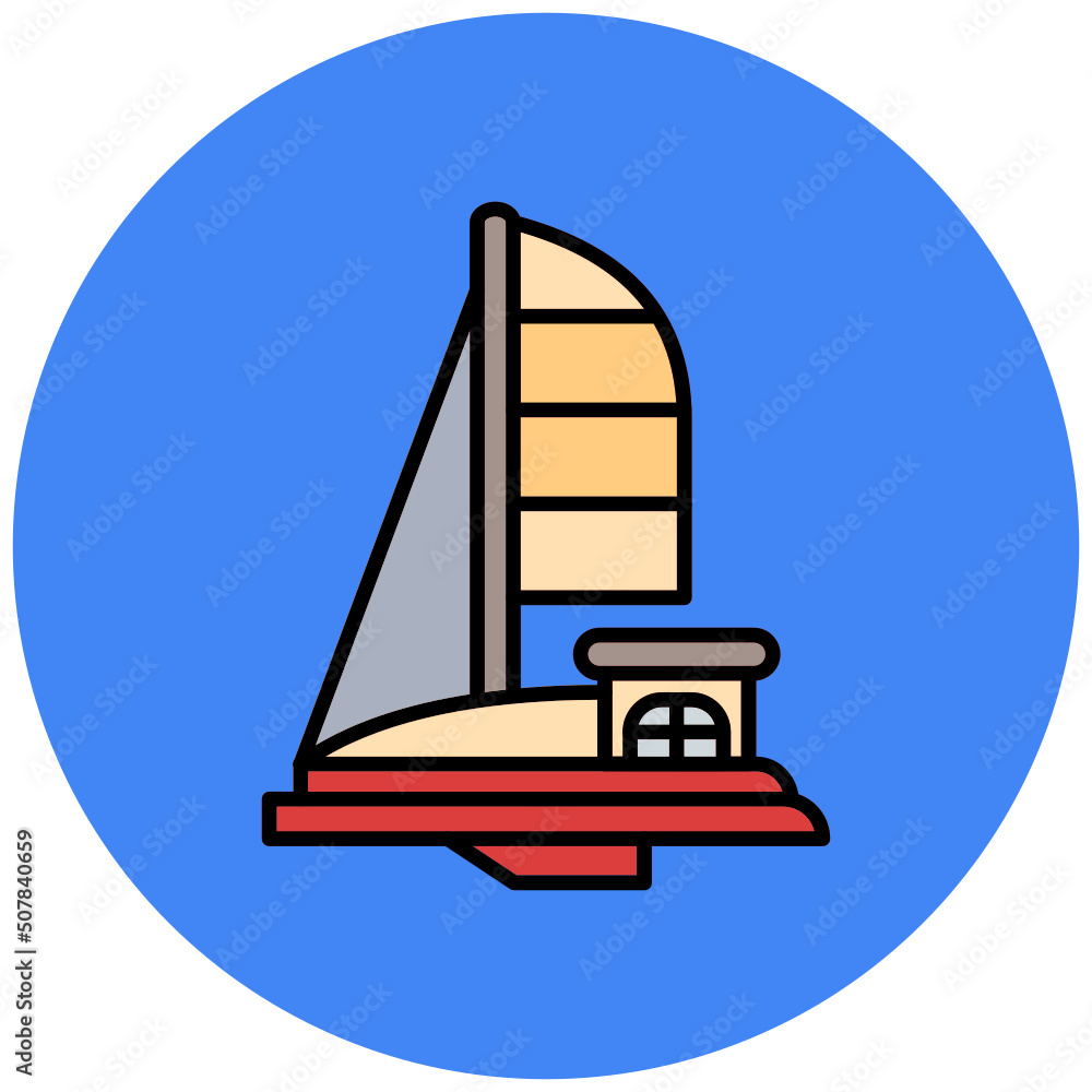 Sailing Boat Icon Sailing Boat Icon
