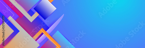 Vibrant vivid abstract banner background