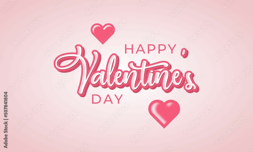Editable text effects in happy valentines day style