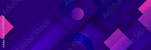 Dark purple and pink abstract banner background